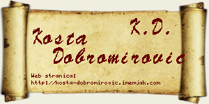 Kosta Dobromirović vizit kartica